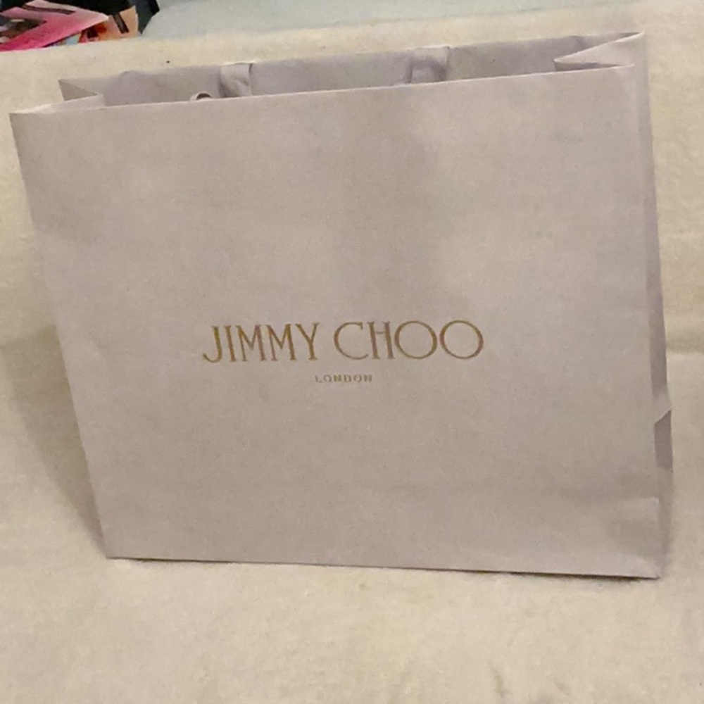Jimmy Choo London  Shopping paper bag small ivory color 11,75x8,75x4,25